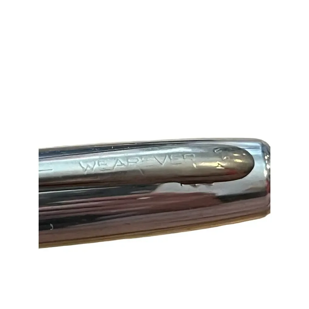 Vintage WEAREVER Fountain Pen Red Silver Cap Stainless Steel Tip Made in USA